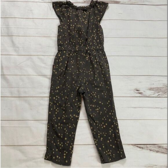 CrewCuts Girls Gold Star Printed Jumpsuit Size 4 - Picture 3 of 8